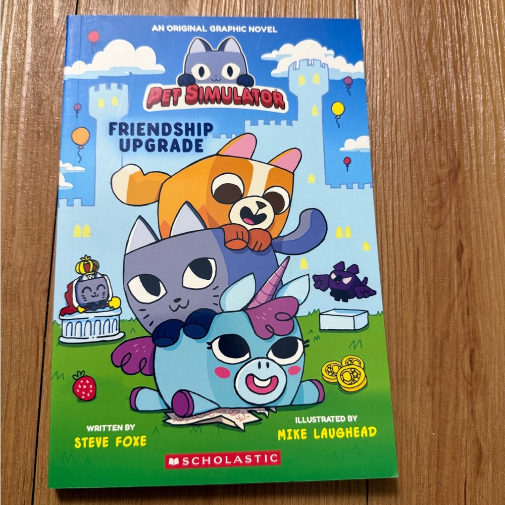Scholastic Pet Simulator Friendship Upgrade — Bright Blue and Green Cover